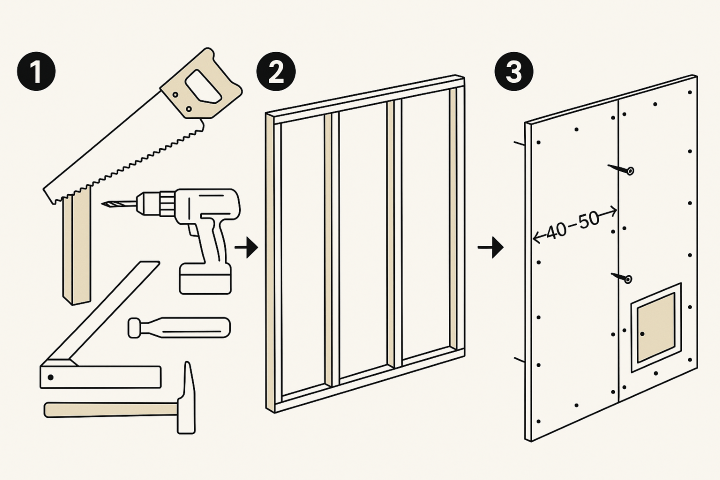 pose placo coffrage bois 