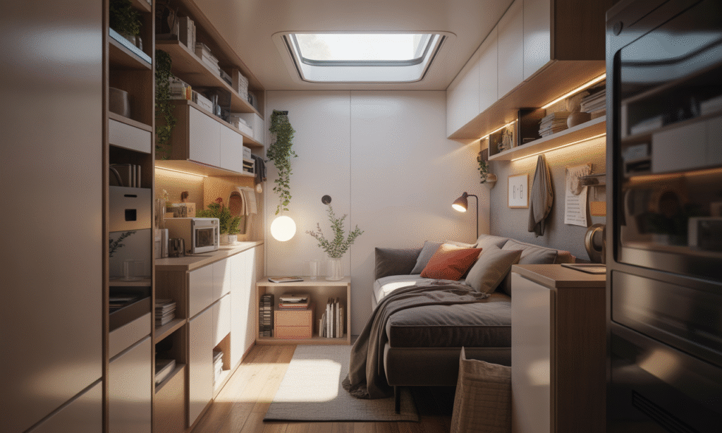 découvrez nos astuces pratiques pour optimiser un micro-espace de vie ou de rangement de 5m² au sol et maximiser chaque centimètre utile.