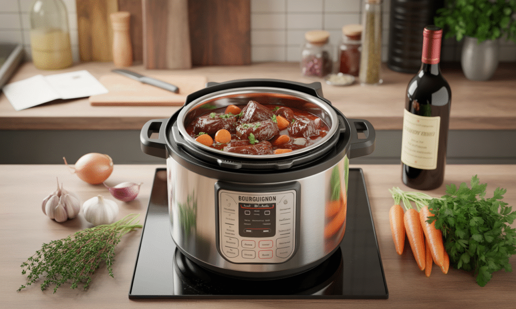 découvrez notre guide ultime pour préparer un bœuf bourguignon savoureux et tendre en un temps record grâce à la cocotte-minute. astuces, étapes détaillées et conseils pour un plat traditionnel réussi.