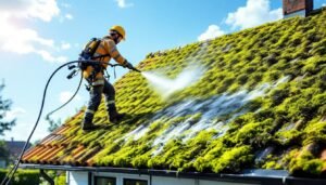 découvrez les tarifs pour le nettoyage et le démoussage de toiture afin d'entretenir et protéger efficacement votre maison.