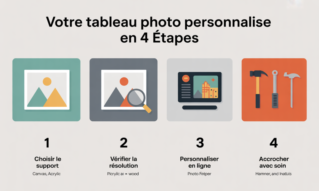 découvrez comment créer un tableau photo déco personnalisé grâce à notre guide étape par étape pour réussir votre projet facilement et avec style.