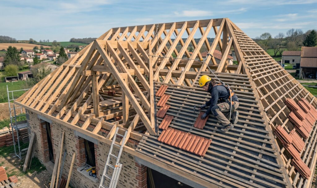 charpente toiture 4 pans
