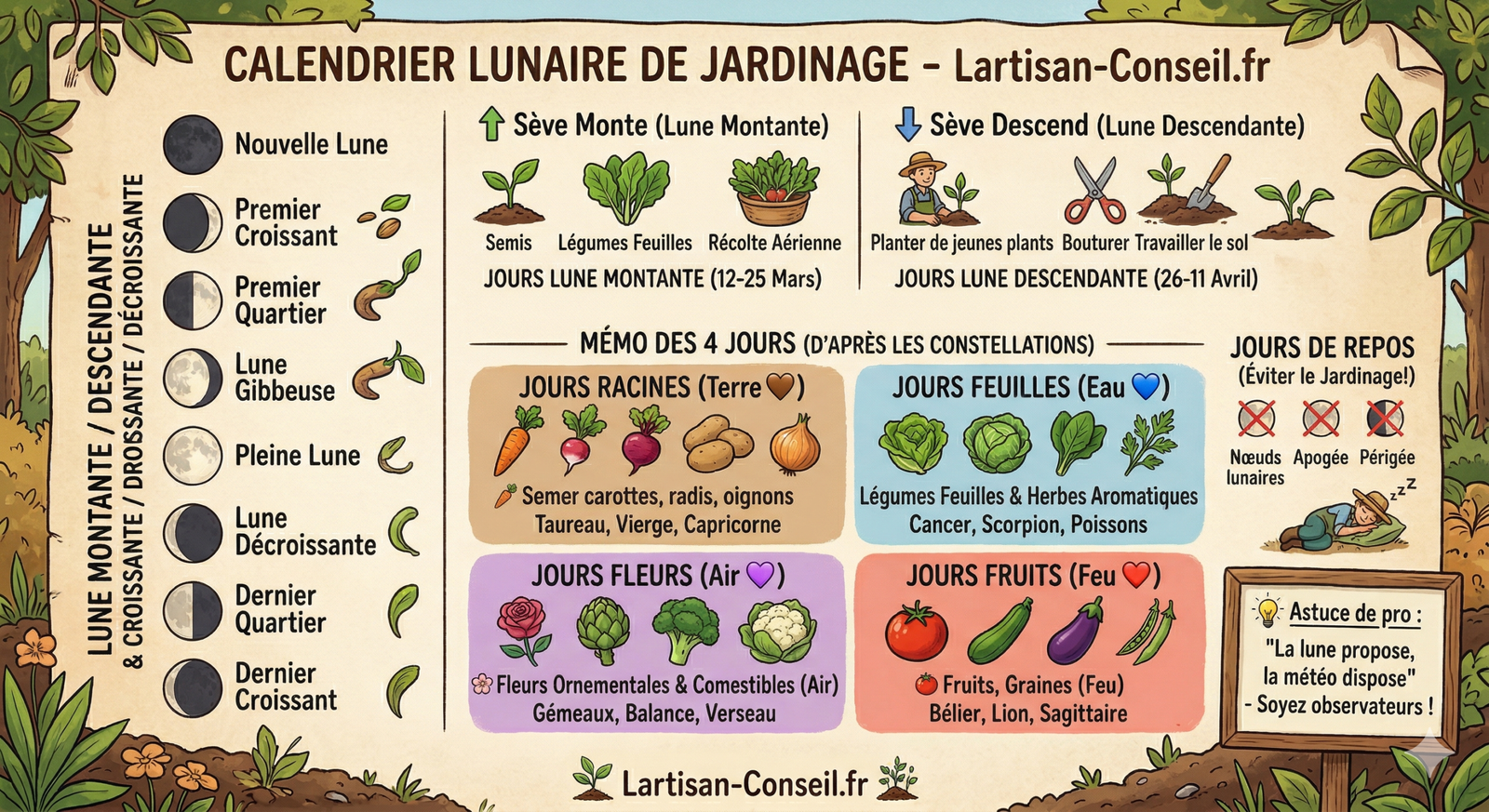 Calendrier lunaire du jardin