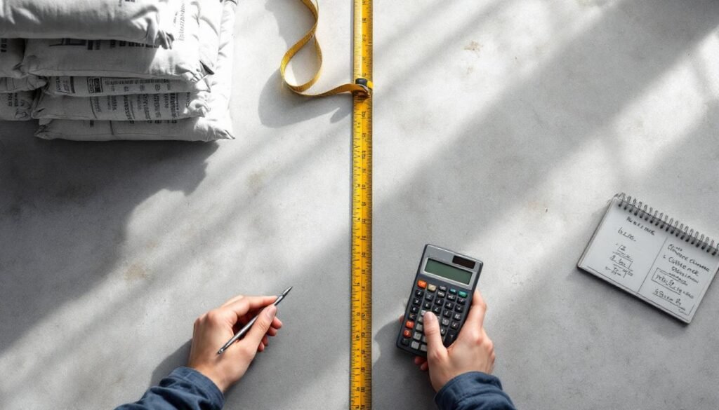 découvrez comment calculer précisément le nombre de sacs de béton prêt à l'emploi nécessaires pour couvrir 1 m², en tenant compte des proportions et de l'épaisseur souhaitée.