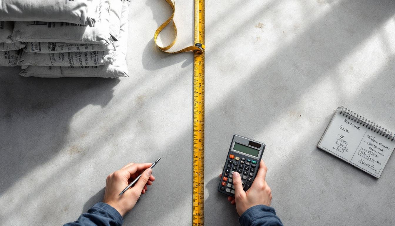 Comment calculer le nombre de sacs de béton tout prêt pour 1m2 ?