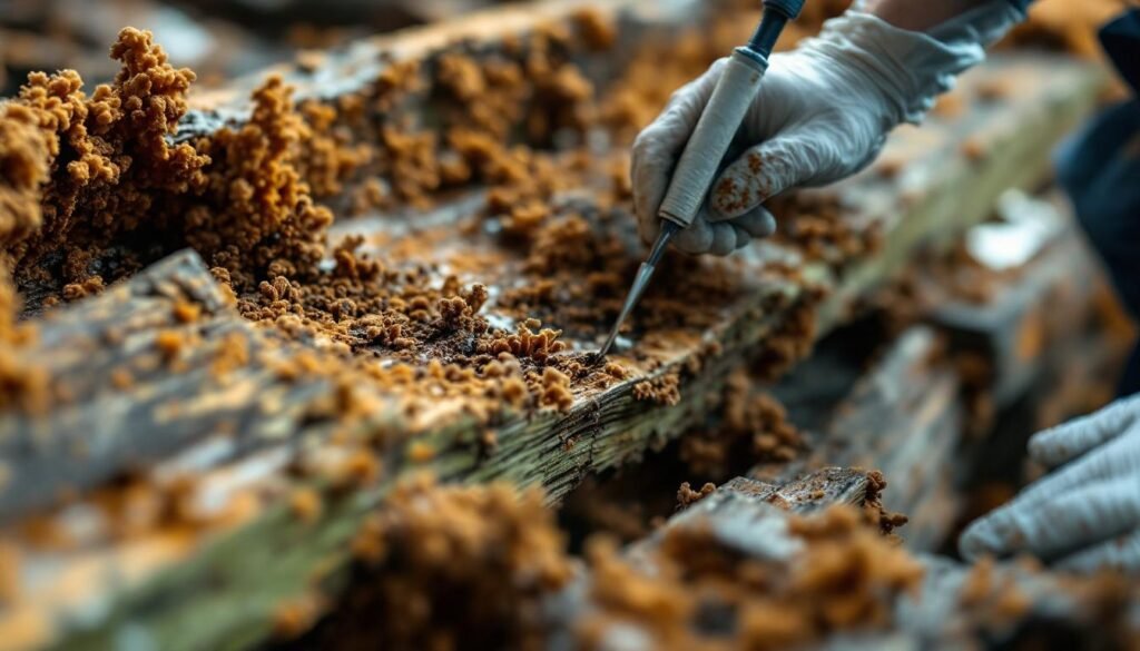 découvrez nos solutions efficaces pour le traitement de la mérule et autres champignons lignivores, protégez votre habitation des dégâts du bois.