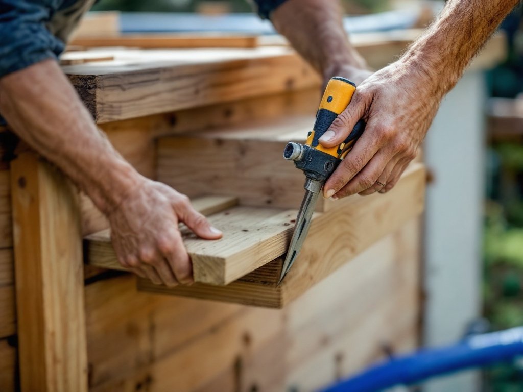 Tutoriel : fabriquer des marches en bois pour piscine