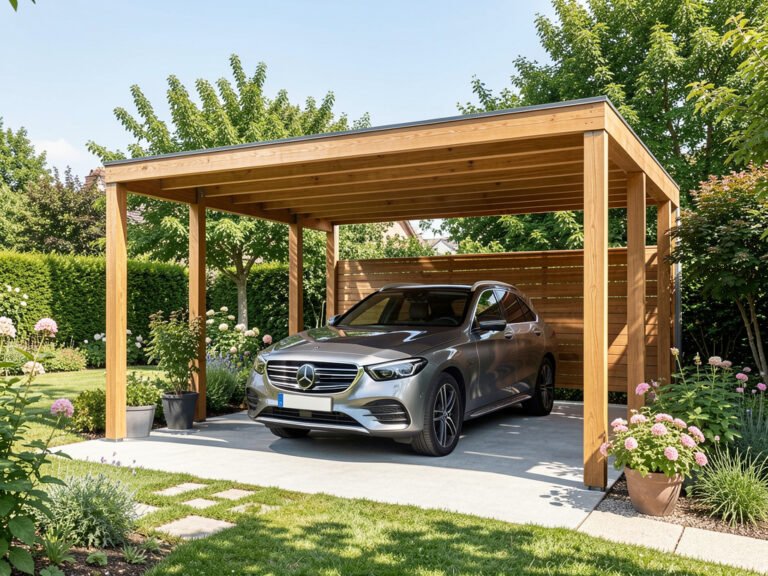 Carport en bois : budget et étapes pour abriter votre véhicule durablement