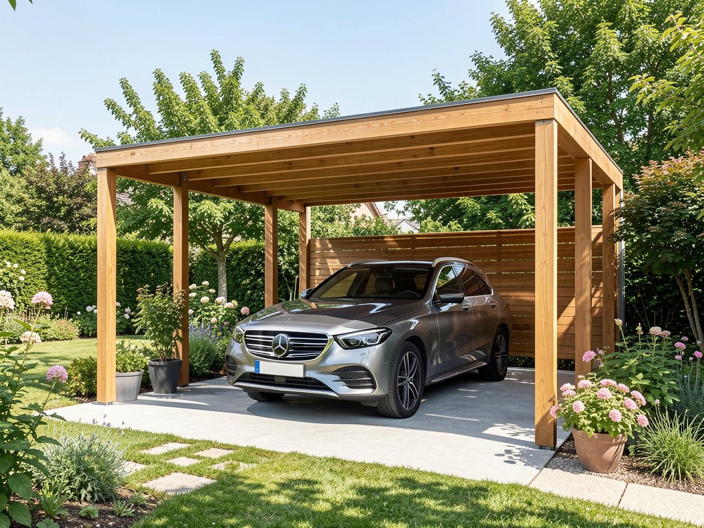 Carport en bois : budget et étapes pour abriter votre véhicule durablement