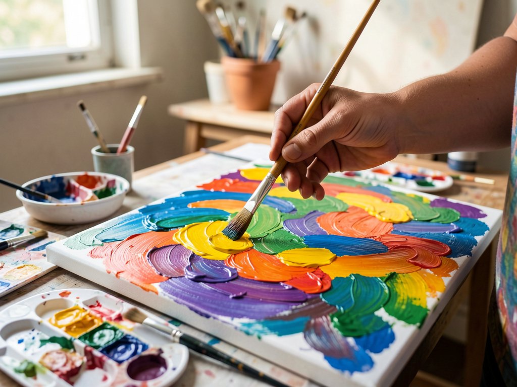 Peindre avec de la peinture acrylique en 5 étapes simples